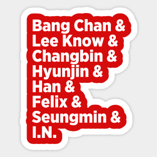 Stray Kids Names - SKZ Seuteurei Kijeu Sticker